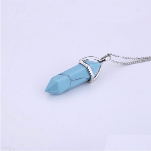 Beauty And Her Bears Jewelry - Turquoise Stone Necklace